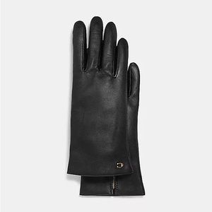 Coach Sculpted Signature Leather Tech Gloves